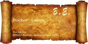 Bucher Emese névjegykártya