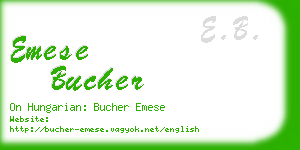 emese bucher business card